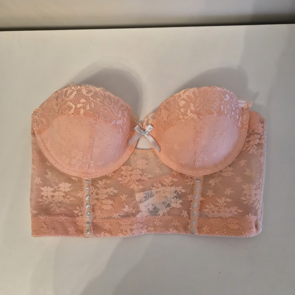 Forever 21 Pink Lace Bustier Y2K